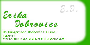 erika dobrovics business card